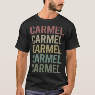Camiseta Carmelo de texto colorido
