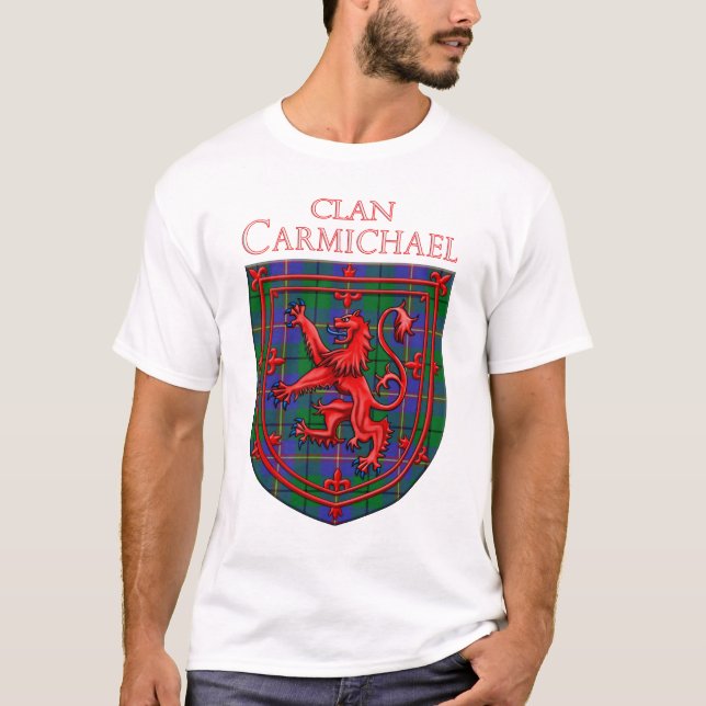 Camiseta Carmichael Tartan Scottish Plaid Lion Rampant (Anverso)