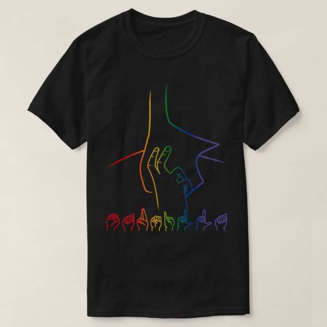 Camiseta Carmilla en lenguaje de signos Orgullo (Diseño del anverso)