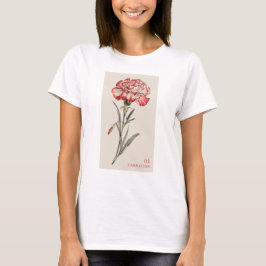 Camiseta Carnación - Flor de nacimiento de enero