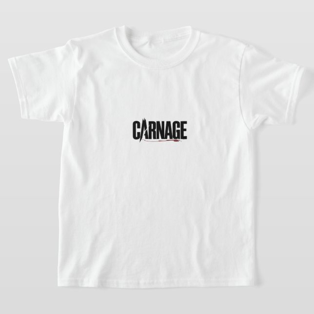 Camiseta "Carnage – Sharp Typography Blood Drip Graphic" (Distribución)