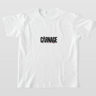 Camiseta "Carnage – Tipografía Marcada Goteo de Sangre Gráf