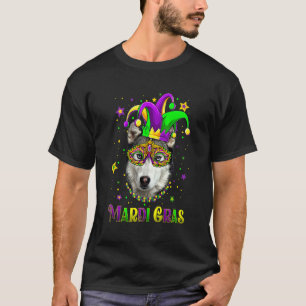 Camiseta Carnaval Cute Mardi Gras Husky Siberiano Perro Mar