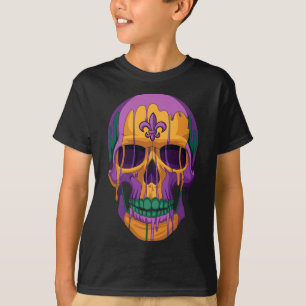 Camiseta Carnaval de cráneo de azucar con disfraces de Mard