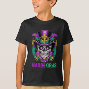 Camiseta Carnaval de cráneo de azucar con disfraces de Mard
