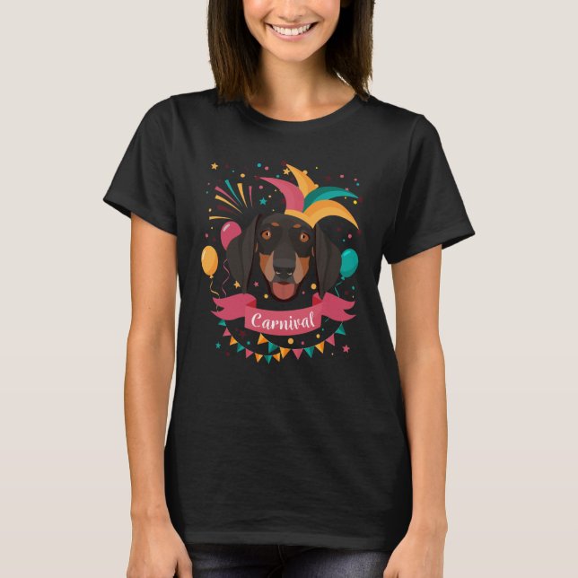 Camiseta Carnaval de Dachshund (Anverso)