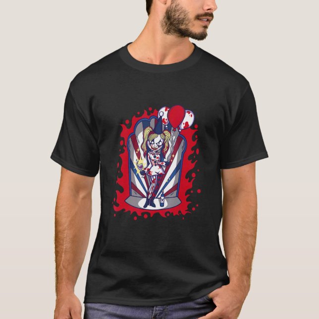 Camiseta Carnaval de disfraces de Halloween: un payaso desa (Anverso)
