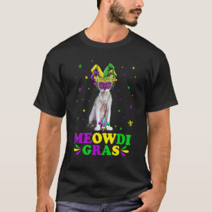 Camiseta Carnaval de Gatos Devon Rex Meowdi Gras Máscara Ma
