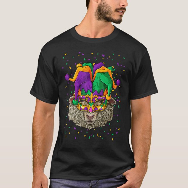 Camiseta Carnaval de granjeros de oveja Mardi Gras Jeste (Anverso)