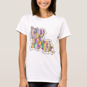 Camiseta Carnaval de la calle Louisiana Mardi Gras Bourbon