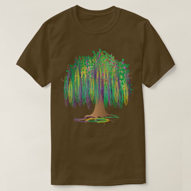 Camiseta Carnaval de Mardi Gras Árbol gráfico Meican BeadTr (Diseño del anverso)