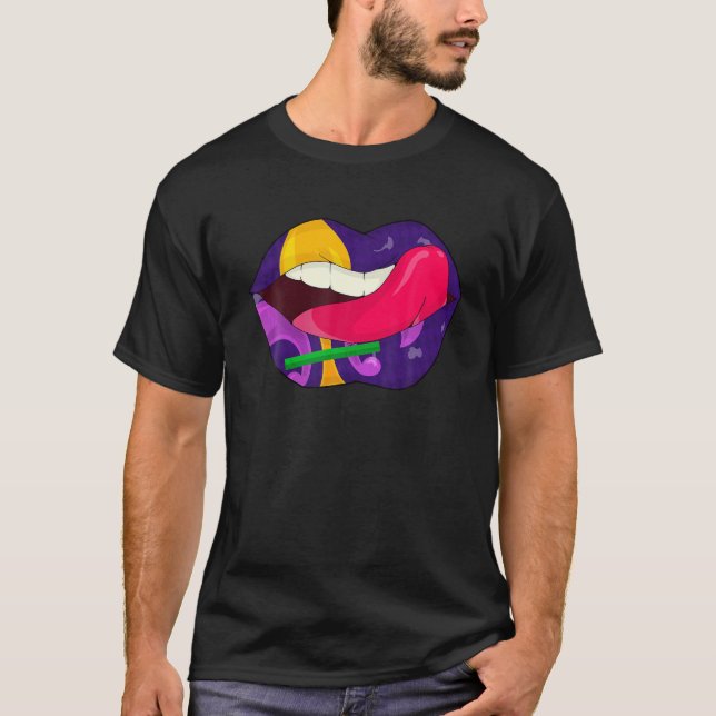 Camiseta Carnaval de Mardi Gras Disfrazado Morado Amp Fleur (Anverso)