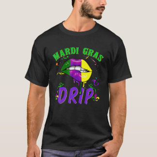 Camiseta Carnaval de Mardi Gras Disfrazado Morado Amp Fleur