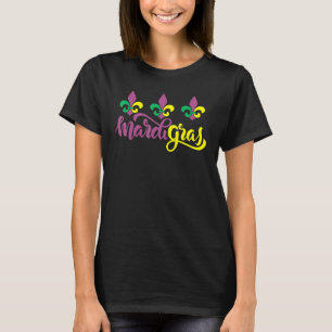 Camiseta Carnaval de Mardi Gras Nueva Orleans Fleur De Lis 