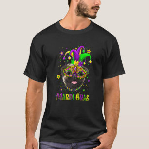 Camiseta Carnaval de Mardi Gras Pug adorable Perro Mardi Gr