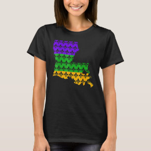 Camiseta Carnaval de Mardi Gras Retro Louisiana Fleur De Ly