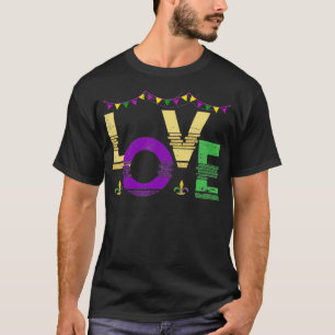 Camiseta Carnaval de Nueva Orleans Fiesta de disfraces Love