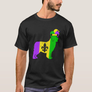 Camiseta Carnaval de perros Mardi Gras de Terranova diverti