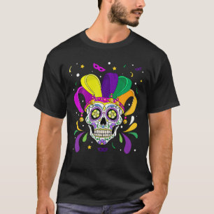 Camiseta Carnaval de Skull Mardi Gras Jester NOLA Louisiana