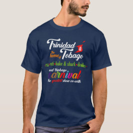 Camiseta Carnaval de Trinidad y Tobago y nuestra comida fav