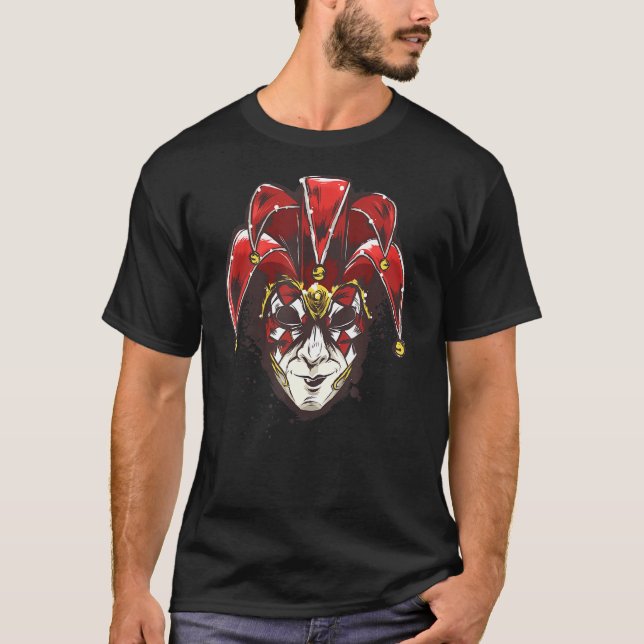 Camiseta Carnaval de Vestido de Fancy Jester (Anverso)