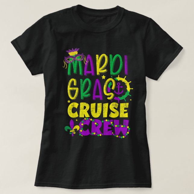 Camiseta Carnaval familiar de crucero Mardi Gras 2022 a jue (Diseño del anverso)