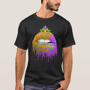 Camiseta Carnaval Fiesta disfraz mascarada labios de mujer