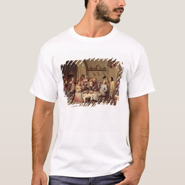 Camiseta Carnaval: "Le Roi Boit", 1690 (aceite en el cobre) (Anverso)