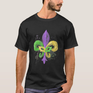 Camiseta Carnaval único de flauta de flores de liis mardi g