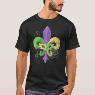 Camiseta Carnaval único de flauta de flores de liis mardi g