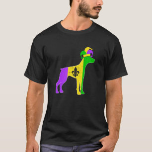 Camiseta Carnavales Doberman Dog Mardi Gras Funny Puppy Jes