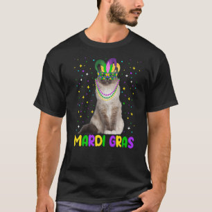 Camiseta Carnavales Mardi Gras Cute Animales De Gato Birman