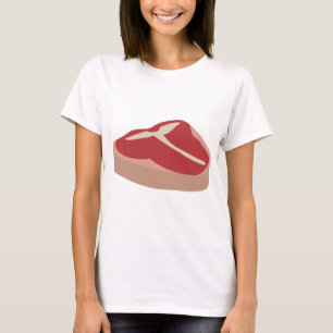 Camiseta Carne Acero crudo Carne Proteína fresca Corteza de