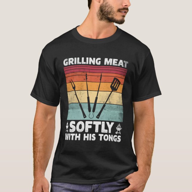 Camiseta Carne asando suavemente con sus Tonos asando barba (Anverso)