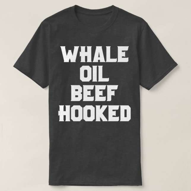Camiseta Carne de aceite de ballena enganchada (Diseño del anverso)