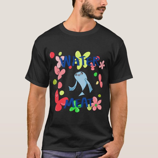 Camiseta Carne de agua con flores (Anverso)