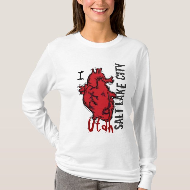 Camiseta Carne de agua salada en el lago Utah damas hoodie (Anverso)