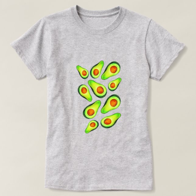 Camiseta Carne de aguacate verde (Diseño del anverso)