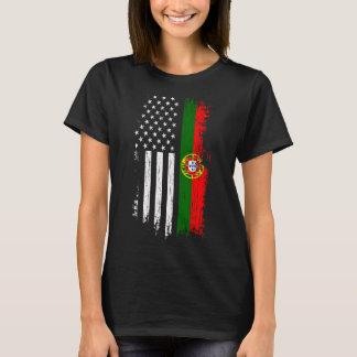 Camiseta Carne de bandera portuguesa norteamericana - Orgul