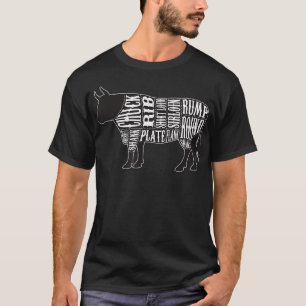 Camiseta Carne de carne de vacuno de vaca grande de corte d