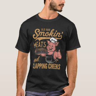 Camiseta Carne de humo de la vieja fila y mejillas de aplau