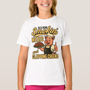 Camiseta Carne de humo de la vieja fila y mejillas de aplau