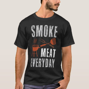Camiseta Carne de humo todos los días barbacoa Tabaquero de