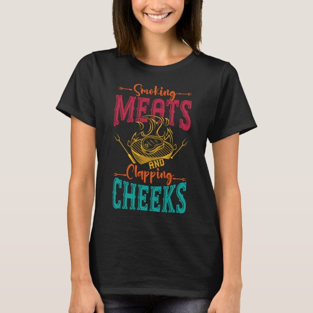 Camiseta Carne De Humo Y Quejas De Aplausos Graciosos De Ca (Anverso)