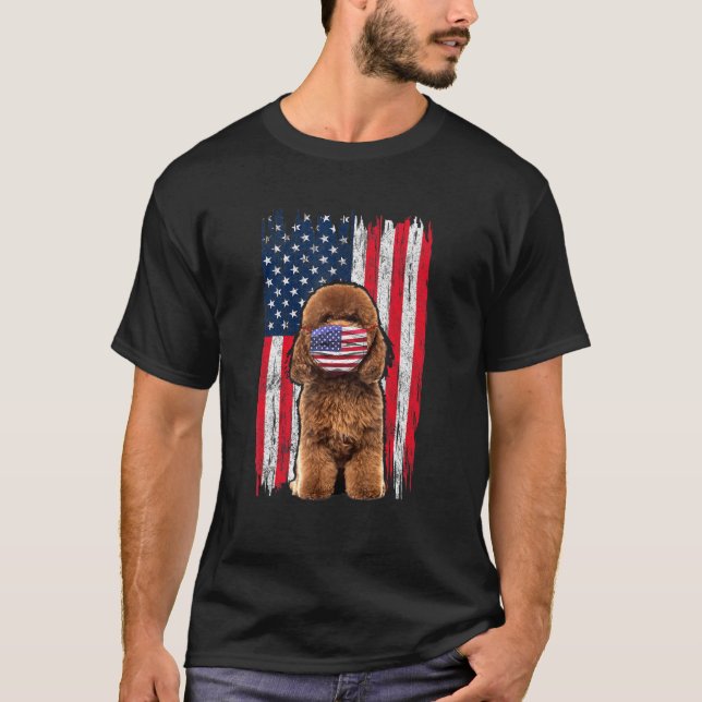 Camiseta Carne De Perro Bandera Estadounidense Vestido Cara (Anverso)