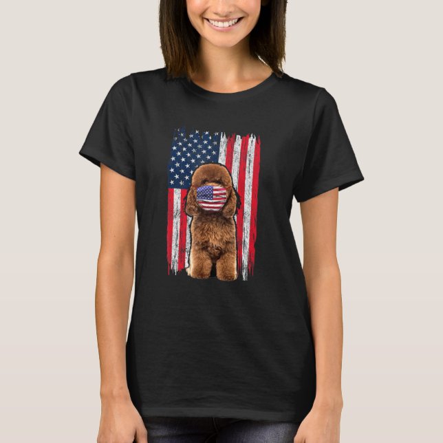 Camiseta Carne De Perro Bandera Estadounidense Vestido Cara (Anverso)