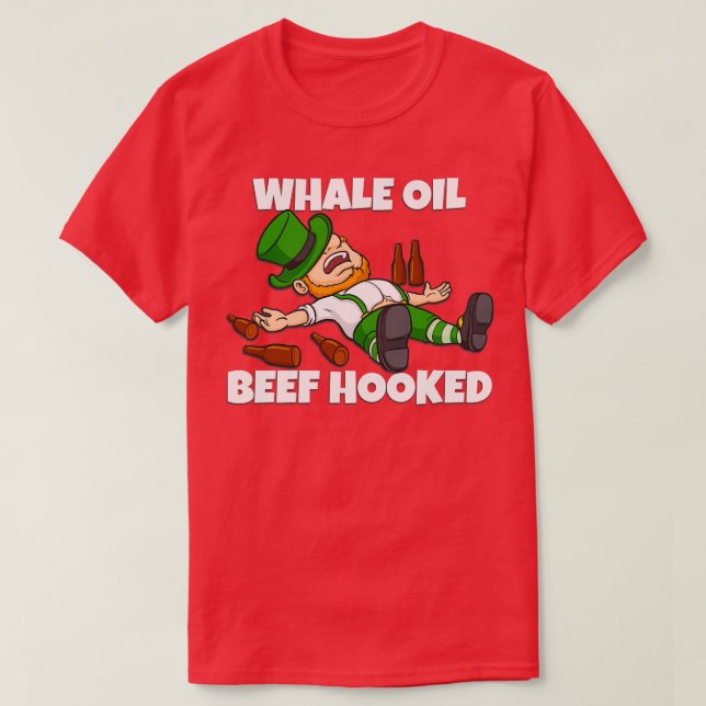 CAMISETA CARNE DE PETRÓLEO DE BALLENA ACOGEÓ EL DÍA DE LOS  (Diseño del anverso)