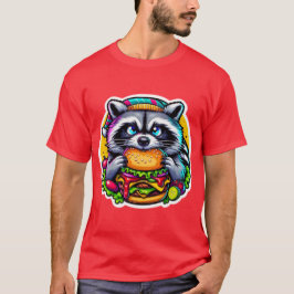 CAMISETA CARNE DE QUESO DE COMIDA DE RACCOÓN 3