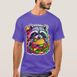 CAMISETA CARNE DE QUESO DE COMIDA DE RACCOÓN 8