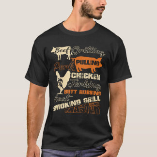 Camiseta Carne de ternera asando cerdo sacudiendo pollo